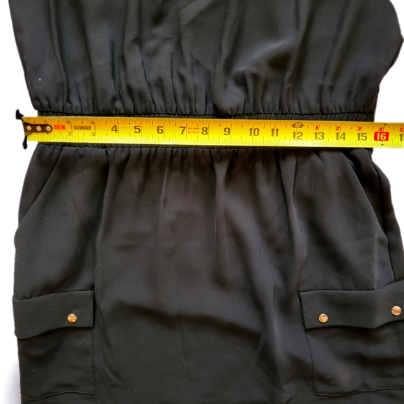 AMANDA UPRICHARD Shopbop Black Cargo Pocket Racerback Mini Dress - Size Large - Picture 9 of 15